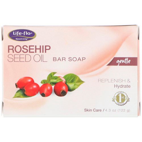 Life-flo, Rosehip Seed Oil Bar Soap, 4.3 oz (122 g) فوائد