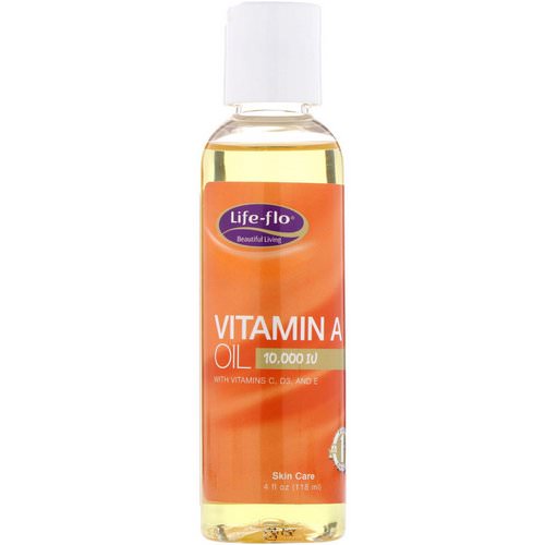 Life-flo, Vitamin A Oil, 10,000 IU, 4 fl oz (118 ml) فوائد