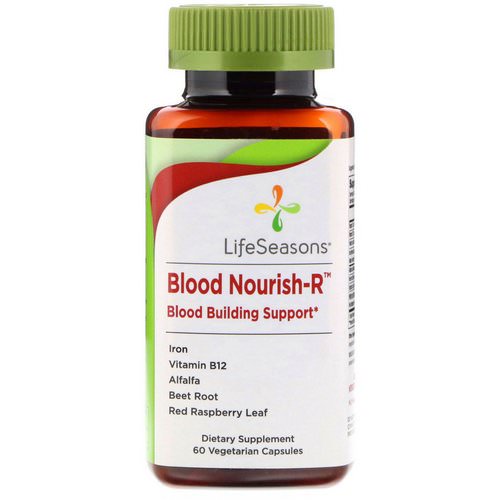 LifeSeasons, Blood Nourish-R, Blood Building Support, 60 Vegetarian Capsules فوائد