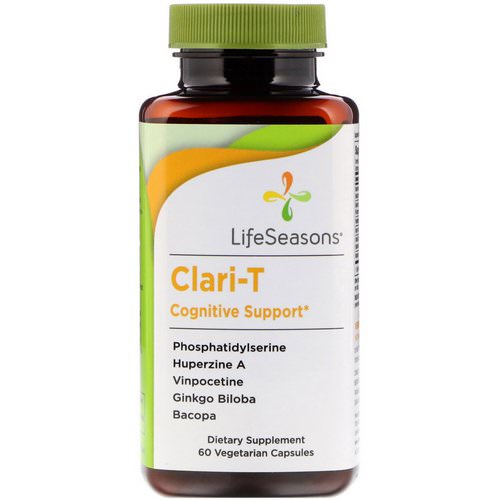 LifeSeasons, Clari-T Cognitive Support, 60 Vegetarian Capsules فوائد