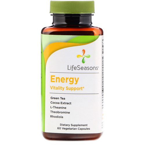 LifeSeasons, Energy, Vitality Support, 60 Vegetarian Capsules فوائد