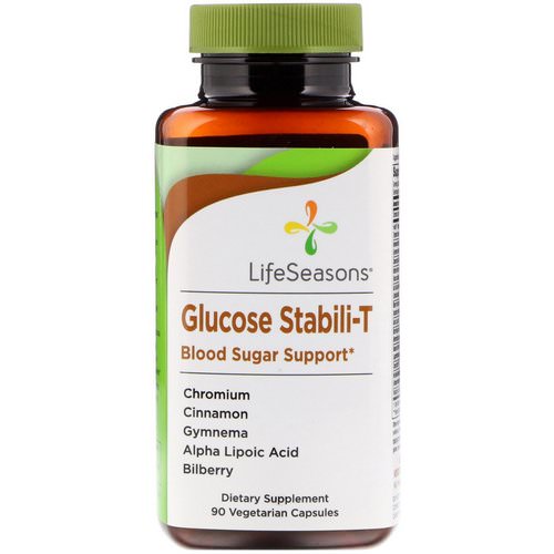 LifeSeasons, Glucose Stabili-T Blood Sugar Support, 90 Vegetarian Capsules فوائد