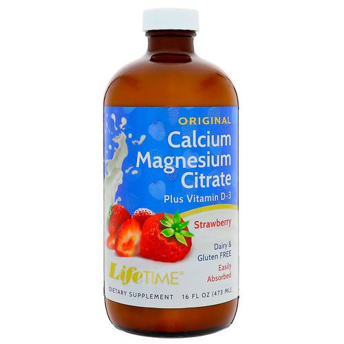 LifeTime Vitamins, Calcium Magnesium Citrate, Strawberry, 16 fl oz (473 ml) فوائد