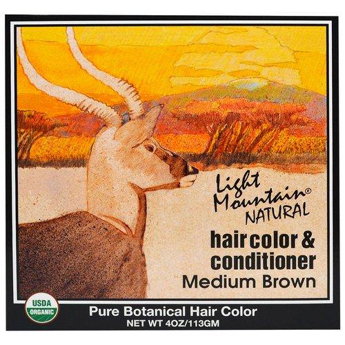 Light Mountain, Natural Hair Color & Conditioner, Medium Brown, 4 oz (113 g) فوائد