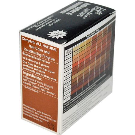 Light Mountain, Organic Hair Color & Conditioner, Dark Brown, 4 oz (113 g):الحناء, ل,ن الشعر