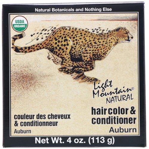 Light Mountain, Organic Natural Hair Color & Conditioner Application Kit, Auburn, 4 oz (113 g) فوائد