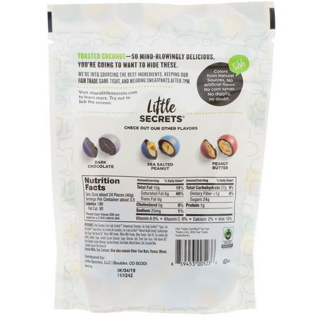 Little Secrets, Dark Chocolate Pieces, Toasted Coconut, 5 oz (142 g):حل,ى, ش,ك,لاتة