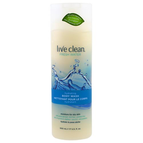 Live Clean, Hydrating Body Wash, Fresh Water, 17 fl oz (500 ml) فوائد