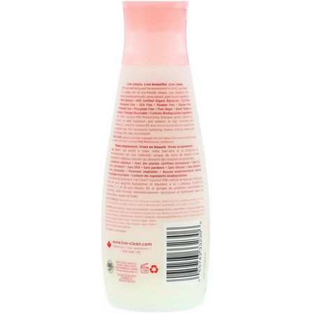 Live Clean, Moisturizing Shampoo, Coconut Milk, 12 fl oz (350 ml):شامب, العناية بالشعر