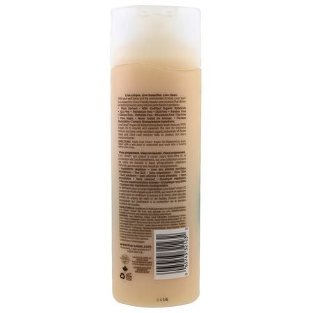 Live Clean, Replenishing Body Wash, Argan Oil, 17 fl oz (500 ml):جل الاستحمام, غس,ل الجسم