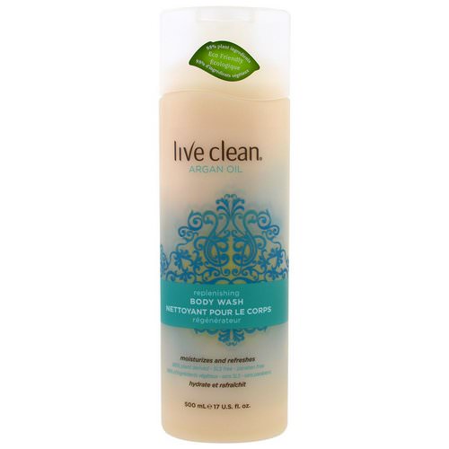 Live Clean, Replenishing Body Wash, Argan Oil, 17 fl oz (500 ml) فوائد