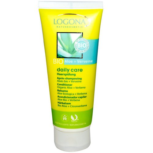 Logona Naturkosmetik, Daily Care, Conditioner, Organic Aloe + Verbena, 3.4 fl oz (100 ml) فوائد
