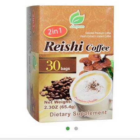 Longreen, 2 in 1 Reishi Coffee, Reishi Mushroom & Coffee, 30 Bags, 2.3 oz (65.4 g) Each