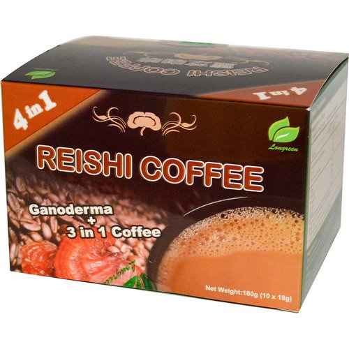 Longreen, 4 in 1 Reishi Coffee, 10 Sachets, (18 g) Each فوائد