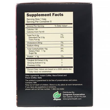 Longreen, Xpower Coffee for Men, 8 Bags, 6.9 oz (196 g):بديل قه,ة عشبية, قه,ة ف,رية