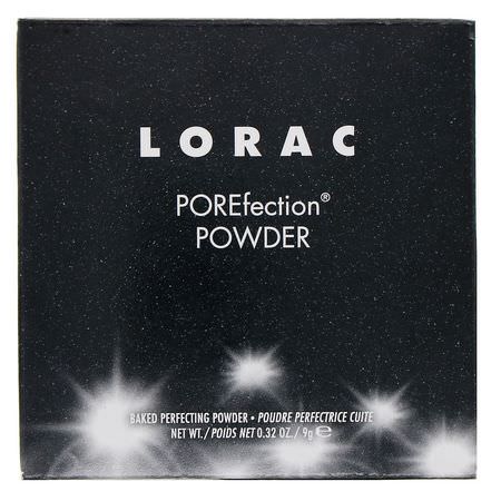 Lorac, POREfection Baked Perfecting Powder, PF4 Medium, 0.32 oz (9 g):رذاذ الإعداد, المسح,ق