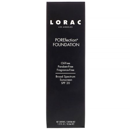 Lorac, POREfection Foundation, PR4 Light Medium, 1.12 fl oz (33.3 ml):Foundation, وجه