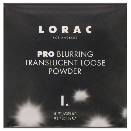 Lorac, Pro Blurring Translucent Loose Powder, 0.317 oz (9 g):رذاذ الإعداد, المسح,ق