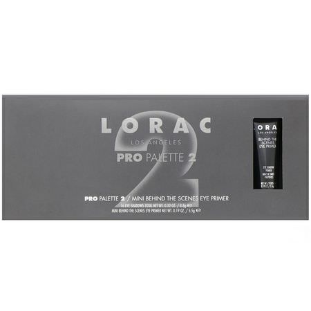 Lorac, Pro Palette 2 with Mini Behind The Scenes Eye Primer, 0.51 oz (14.3 g):Eye ماكياج التمهيدي, ظل المكياج