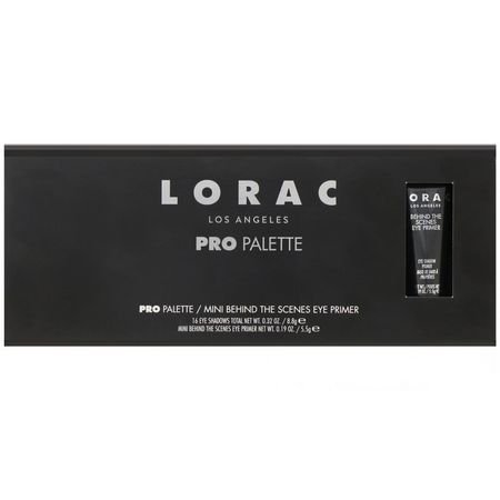 Lorac, Pro Palette with Mini Behind the Scenes Eye Primer, 0.51 oz (14.3 g):Eye ماكياج التمهيدي, ظل المكياج