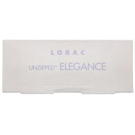 Lorac, Unzipped Elegance Eye Shadow Palette with Dual-Ended Brush, 0.37 oz (10.5 g):هدايا للمكياج, ظلال العي,ن