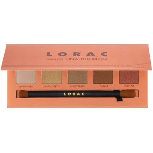 Lorac, Unzipped Unauthorized Eye Shadow Palette with Dual-Ended Brush, 0.37 oz (10.5 g) فوائد