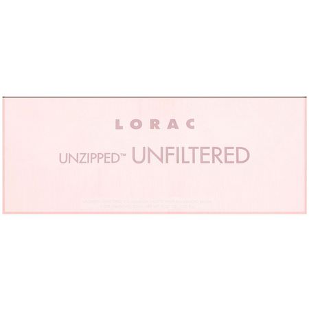 Lorac, Unzipped Unfiltered Eye Shadow Palette with Dual-Ended Brush, 0.37 oz (10.5 g):ميك أب ميك أب, ظل المكياج