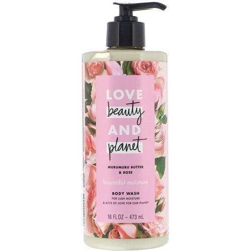Love Beauty and Planet, Bountiful Moisture Body Wash, Murumuru Butter & Rose, 16 fl oz (473 ml) فوائد