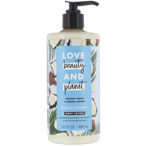 Love Beauty and Planet, Luscious Hydration Body Lotion, Coconut Water & Mimosa Flower, 13.5 fl oz (400 ml) فوائد