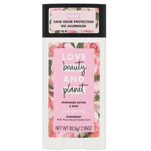 Love Beauty and Planet, Pampering Deodorant, Murumuru Butter & Rose, 2.95 oz (83.5 g) فوائد