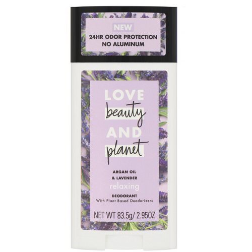 Love Beauty and Planet, Relaxing Deodorant, Argan Oil & Lavender, 2.95 fl oz (83.5 g) فوائد