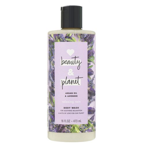 Love Beauty and Planet, Relaxing Rain Body Wash, Argan Oil & Lavender, 16 fl oz (473 ml) فوائد
