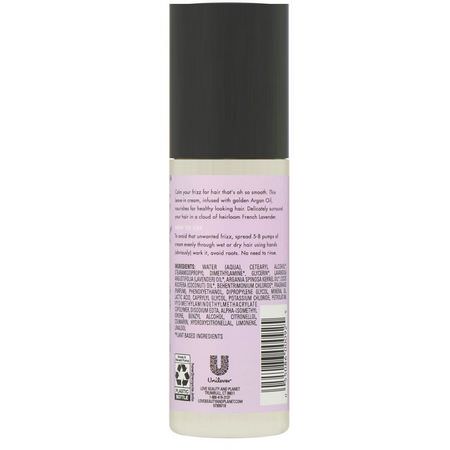 Love Beauty and Planet, Smooth and Serene Leave-In Smoothie Cream, Argan Oil & Lavender, 4 fl oz (118 ml):علاجات الإجازة