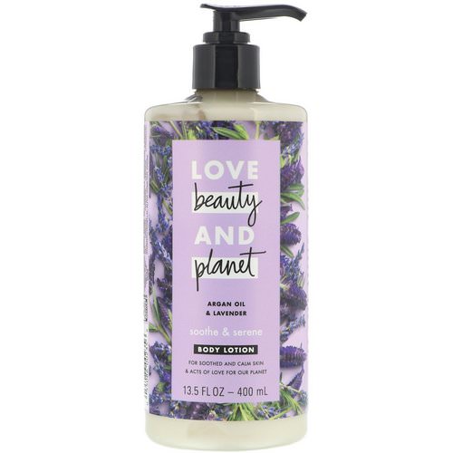 Love Beauty and Planet, Soothe & Serene Body Lotion, Argan Oil & Lavender, 13.5 fl oz (400 ml) فوائد