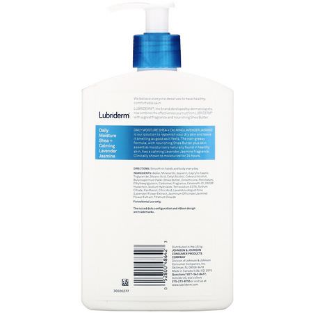 Lubriderm, Daily Moisture Lotion, Shea + Calming Lavender Jasmine, 16 fl oz (473 ml):زبدة الشيا, غس,ل