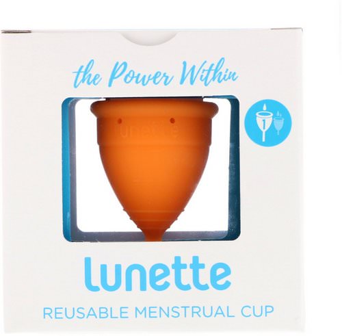 Lunette, Reusable Menstrual Cup, Model 1, For Light to Normal Flow, Orange, 1 Cup فوائد