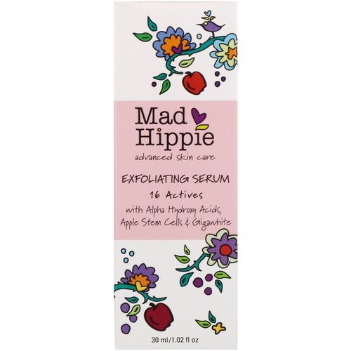 Mad Hippie Skin Care Products, Exfoliating Serum, 16 Actives, 1.02 fl oz (30 ml) فوائد