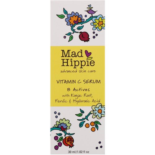 Mad Hippie Skin Care Products, Vitamin C Serum, 8 Actives, 1.02 fl oz (30 ml) فوائد