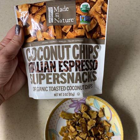 Made in Nature Dried Coconut Chips - الرقائق ,ال,جبات الخفيفة ,ج,ز الهند المجفف ,الس,بر ف,د