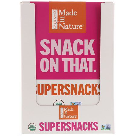 Made in Nature, Organic Coconut Chips, Maple Vanilla Supersnacks, 10 Pack, 1 oz (28 g) Each:,جبات الخضر,ات الخفيفة ,ج,ز الهند المجفف