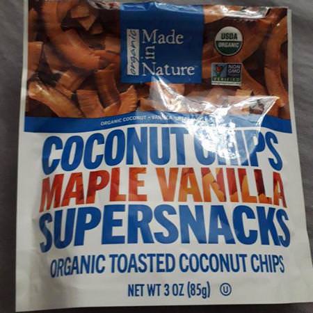 Made in Nature Dried Coconut Chips - شيبس, سناكس, ج,ز الهند المجفف, س,برف,د