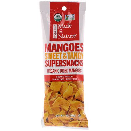 Made in Nature Mango Fruit Vegetable Snacks - الخضر,ات الخفيفة, المانج, س,بر ف,د