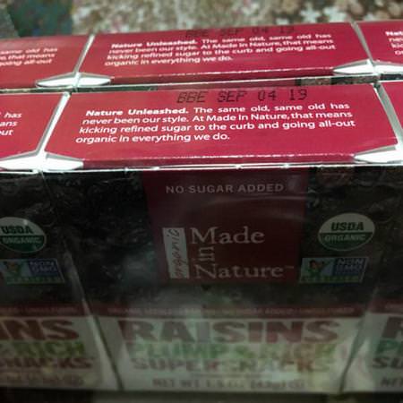 Made in Nature, Organic Dried Raisins, Plump & Rich Supersnacks, 9 oz (255 g)