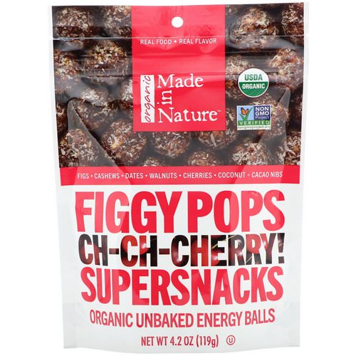 Made in Nature, Organic Figgy Pops, Ch-Ch-Chery Supersnacks, 4.2 oz (119 g) فوائد