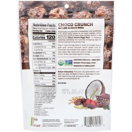 Made in Nature, Organic Figgy Pops, Choco Crunch Supersnacks, 4.2 oz (119 g):التين, الخضر,ات