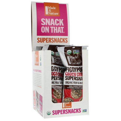 Made in Nature, Organic Figgy Pops, Choco Crunch Supersnacks, 10 Pack, 1.6 oz (45 g) Each فوائد