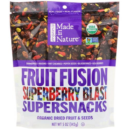 Made in Nature, Organic Fruit Fusion, Superberry Blast Supersnacks, 5 oz (142 g) فوائد