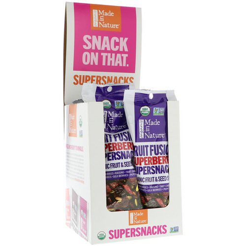 Made in Nature, Organic Fruit Fusion, Superberry Supersnacks, 10 Pack, 1 oz (28 g) Each فوائد