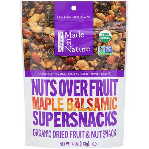Made in Nature, Organic, Nuts Over Fruit Supersnacks, Maple Balsamic, 4 oz (113 g) فوائد