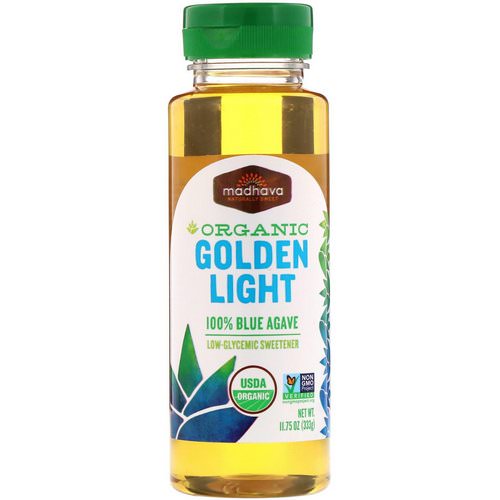 Madhava Natural Sweeteners, Organic Golden Light 100% Blue Agave, 11.75 oz (333 g) فوائد